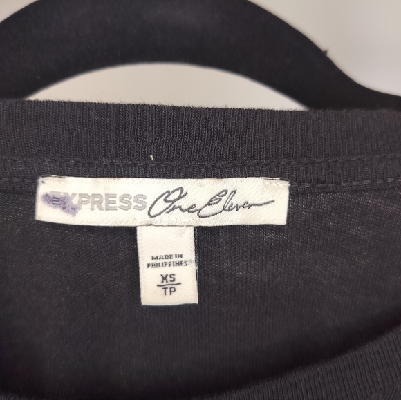 Express One Eleven Black Blouse with Gingham size XS - Picture 5 of 6